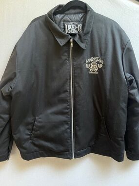 NWT Lucky 13 Rat Rod Kustoms Black Quilted Lined Work Mechanics Jacket Mens 3XL